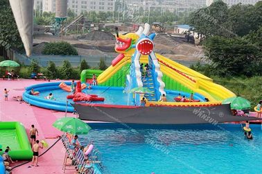 estilo inflable del dragón y del tiburón del parque de atracciones del agua de los niños del PVC de 0.9m m