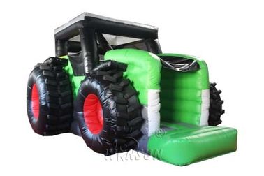 China Línea doble de la despedida del color verde de la casa de la gorila inflable adulta del tractor cosida fábrica