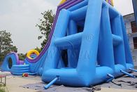 PVC inflable gigante de los juegos/del tobogán acuático 0.9m m de los deportes del retroceso de descenso hecho proveedor