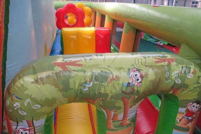 la diapositiva inflable grande del PVC de 0.9m m con la gorila del aire, adultos/niños explota la diapositiva