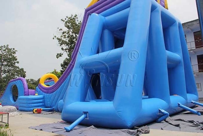 PVC inflable gigante de los juegos/del tobogán acuático 0.9m m de los deportes del retroceso de descenso hecho