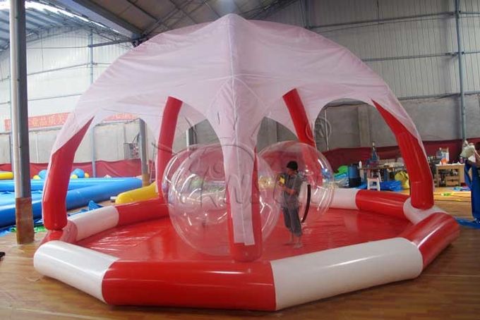 Piscina inflable grande del PVC, piscina inflable enorme del círculo con la tienda