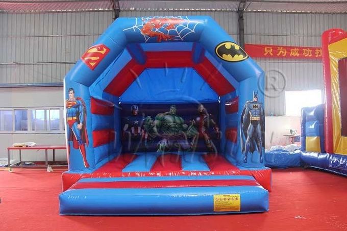 El castillo animoso/los niños del super héroe inflable salta el material plástico de la casa WSC-234