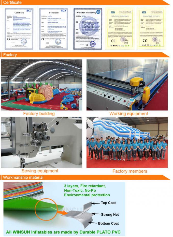UL inflable grande durable EN14960 del CE de la diapositiva WSS-102 certificada