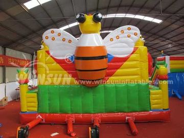 China El mundo inflable de la diversión del tema industrioso de las abejas, PVC de 0.9m m explota el patio fábrica