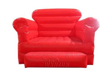 China Lona resistente modelo inflable del PVC de agua del sofá rojo hecha fábrica
