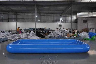 China Piscina inflable grande rectangular, piscina inflable hermética del PVC de 0.9m m fábrica