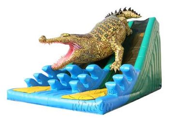Rey inflable enorme durable Crocodile Dual Slide Eco - Wss-259 amistoso de la diapositiva