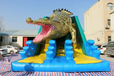 Rey inflable enorme durable Crocodile Dual Slide Eco - Wss-259 amistoso de la diapositiva
