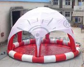 Tres - piscina inflable grande del PVC de la capa no tóxica para los parques del agua proveedor
