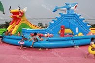 estilo inflable del dragón y del tiburón del parque de atracciones del agua de los niños del PVC de 0.9m m proveedor