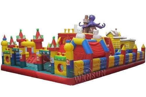 Funland inflable impermeable, pulpo Paradise embroma el patio inflable proveedor