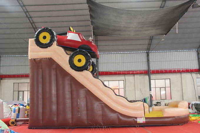 Material inflable grande del PVC de la diapositiva del monster truck hecho para los niños/los adultos