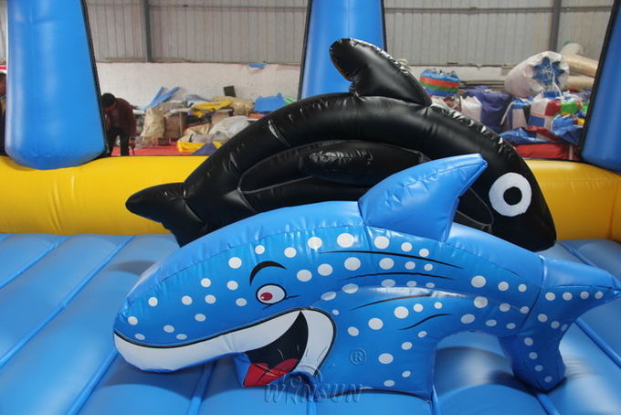 Ciudad inflable los 9.1x8.8x5.1m de la diversión del delfín para las actividades del festival